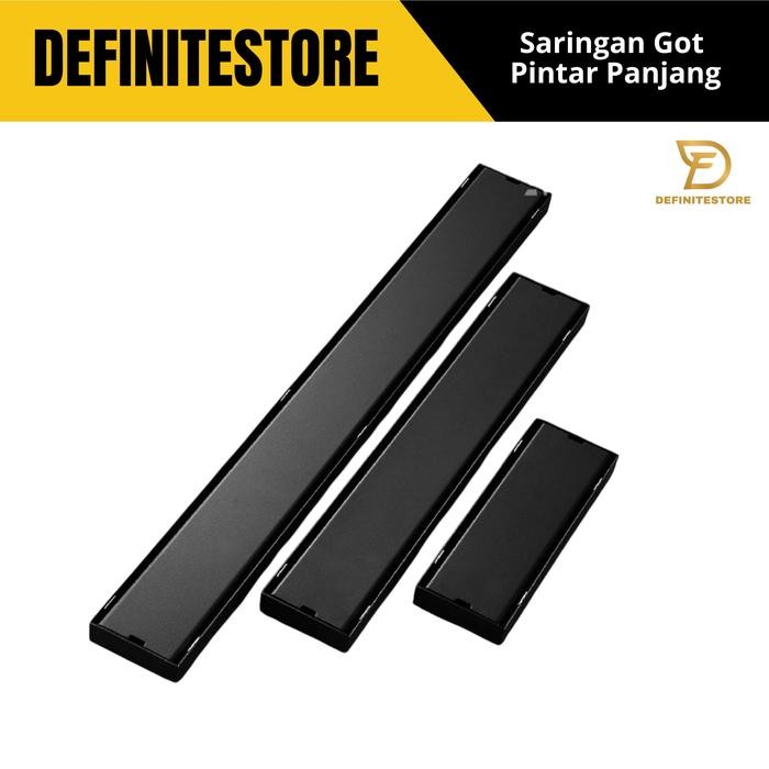 FLOOR DRAIN PANJANG STAINLESS SARINGAN KAMAR MANDI SARINGAN GOT SMART FLOOR DRAIN KAMAR MANDI HITAM