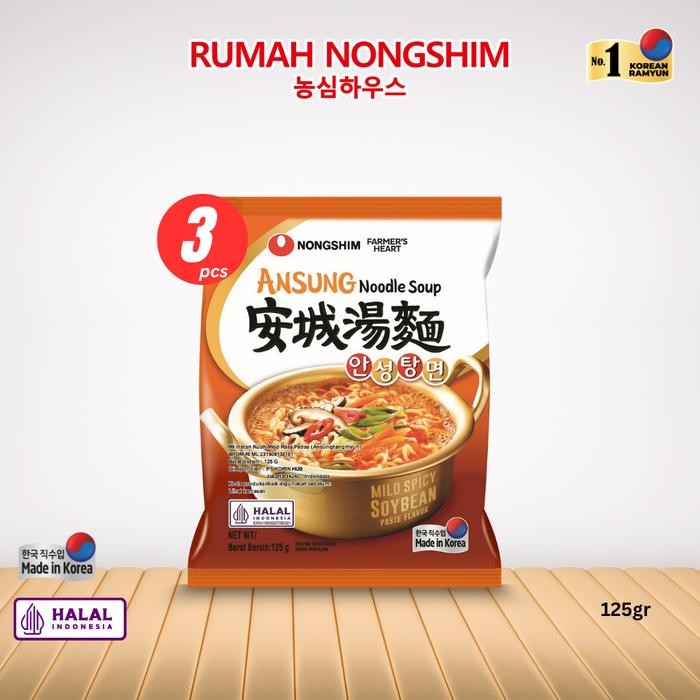 

Pilihan- Nongshim Bundling Ansungtangmyun 125G 3Pcs Made In Korea