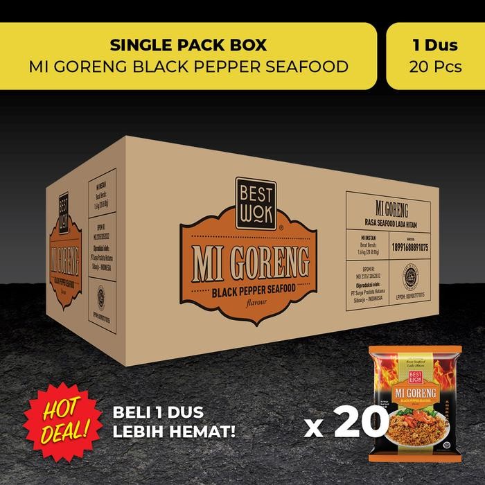 

Pilihan- Best Wok Mi Goreng Blackpepper Seafood Dus 20 Pcs