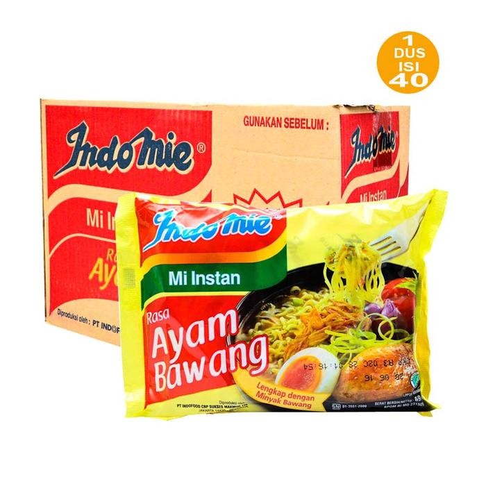 

Pilihan- Indomie Rasa Ayam Bawang - 1 Dus Isi 40 Pcs