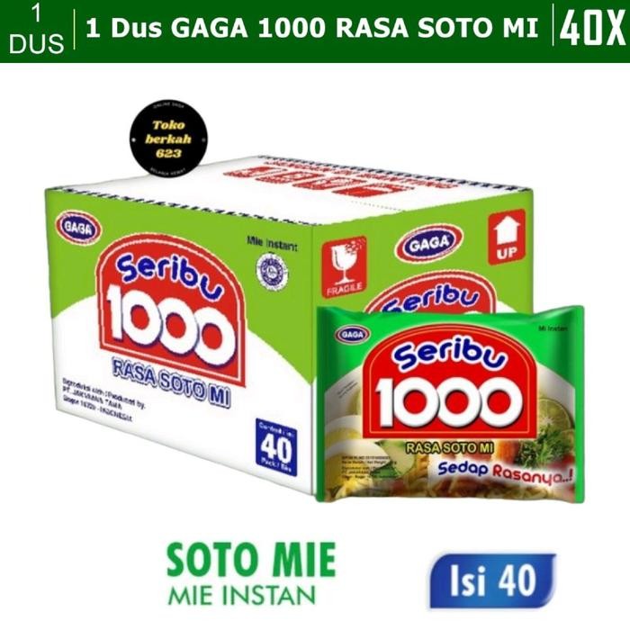 

Pilihan- 1 Dus Mie Gaga 1000 Soto 50Gr Isi 40 Pcs
