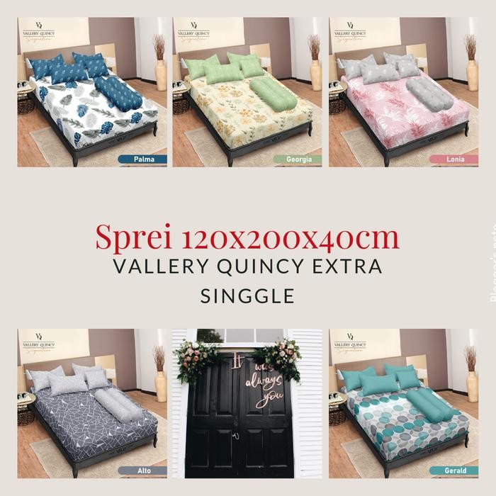 sprei 120x200x40 tinggi 40cm katun jepang single bahan halus lembut