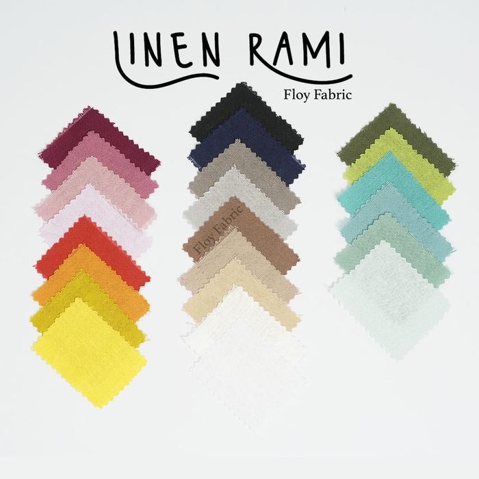 Pilihan- Floy Fabric Linen Rami Kain Meteran Bahan Kemeja Dress