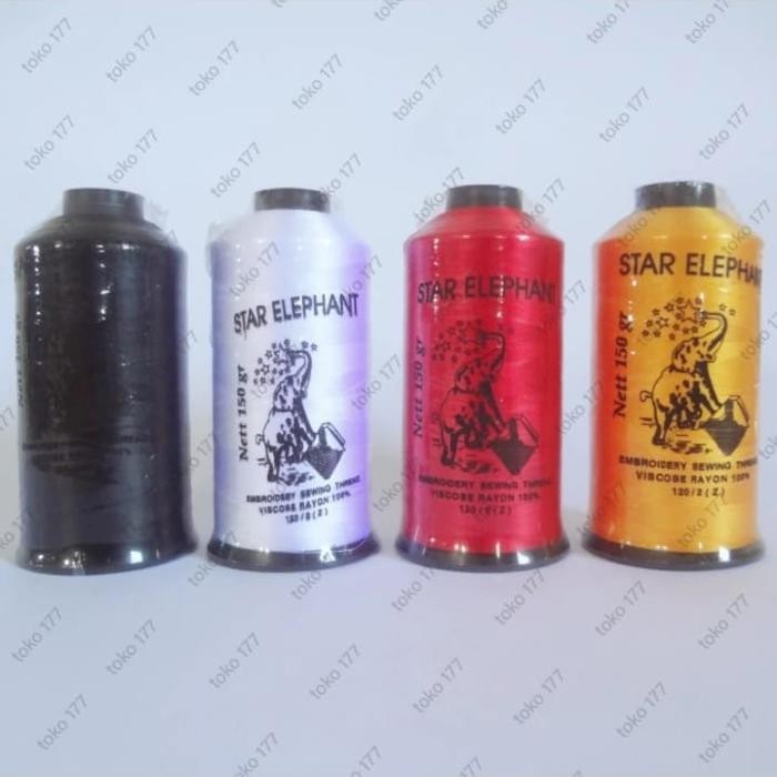 Pilihan- Benang Bordir Rayon Star Elephant 150Gr Per Pcs