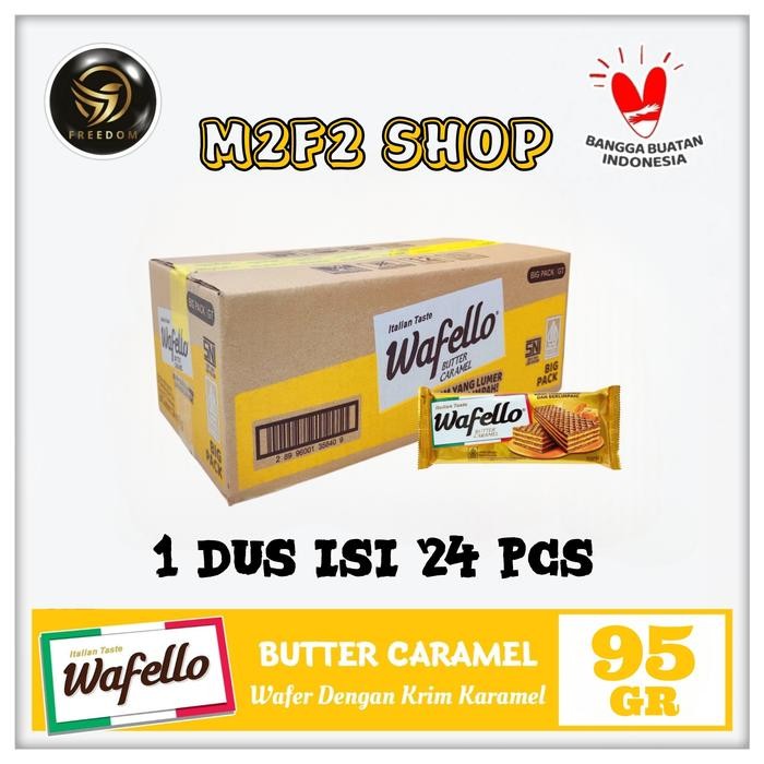 

Roma Wafer Wafello Butter Caramel Krim Karamel - 95 gr (Harga Karton)