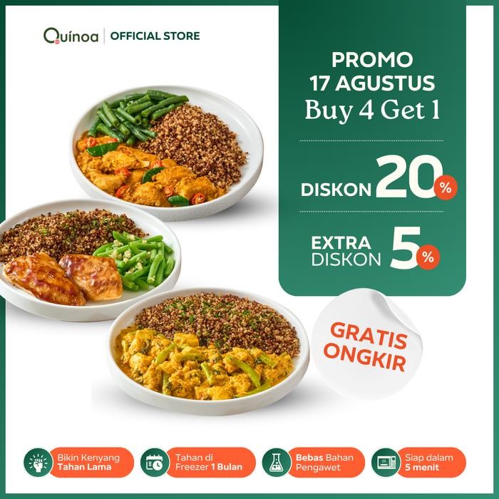 

[BUY 4 GET 1] Quinoa Go Quinoa Weekly Package High Protein Low Calorie Superfood Healthy Diet