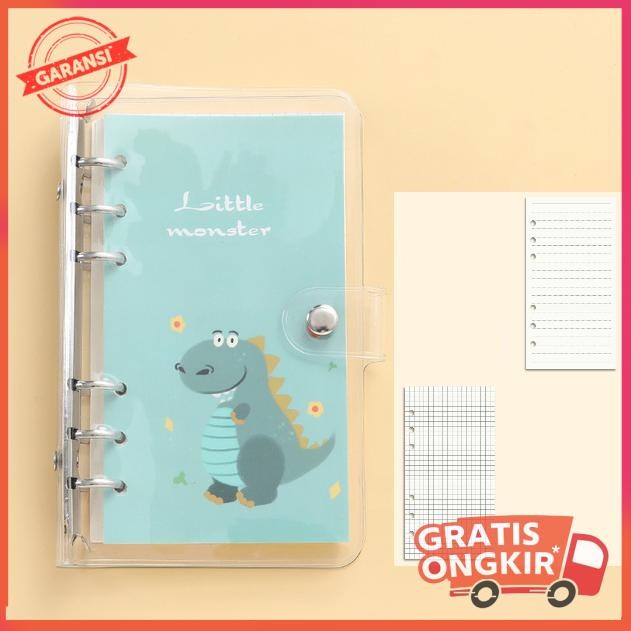 

Buku Binder Catatan Horizontal Grid Ring Snap Little Monster