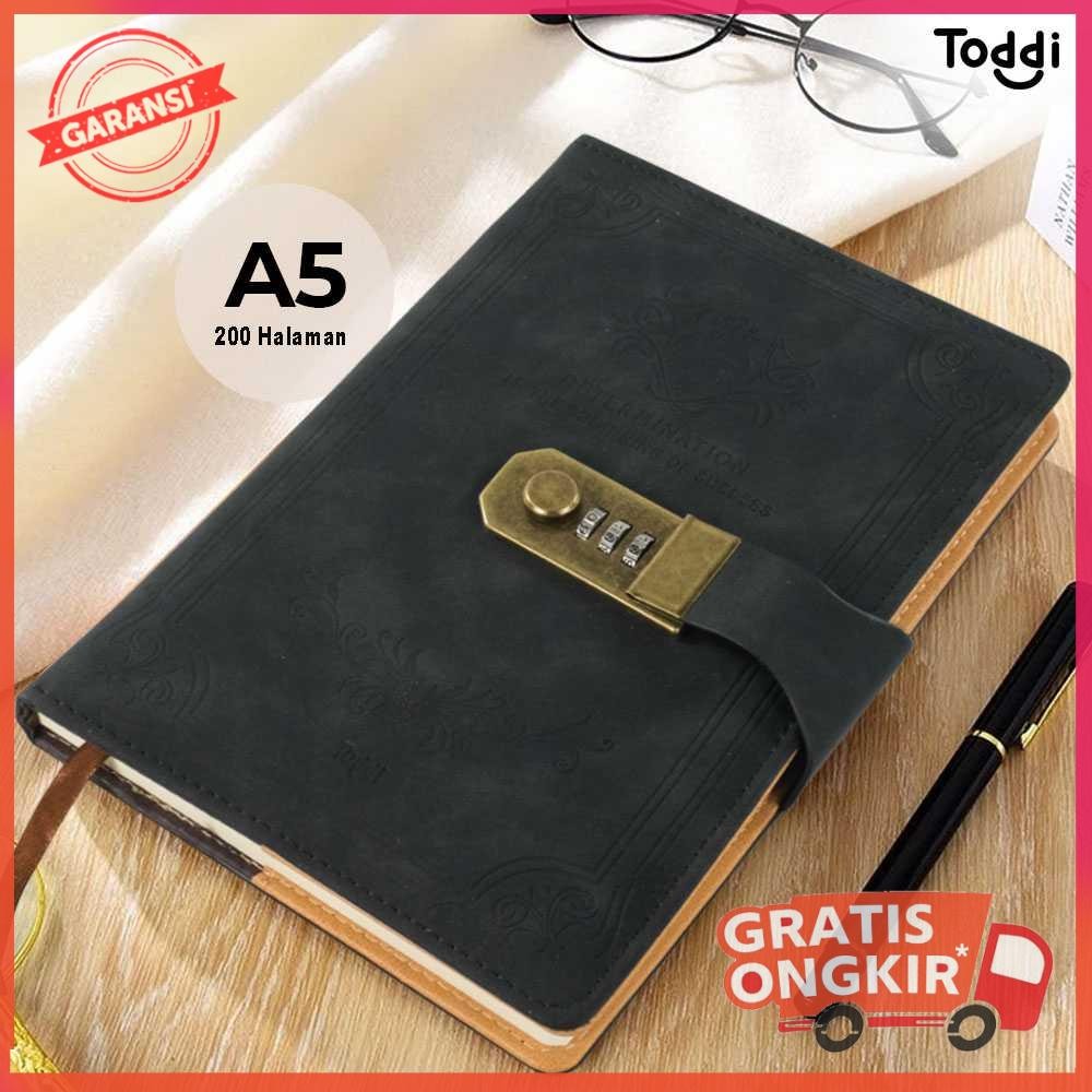 

Buku Jurnal Leather Diary A5 68GSM 200 Halaman Grid with Lock - TD100