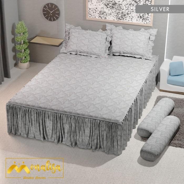 Sprei Rumbai Monalisa Polos Emboss Ukuran 180X200