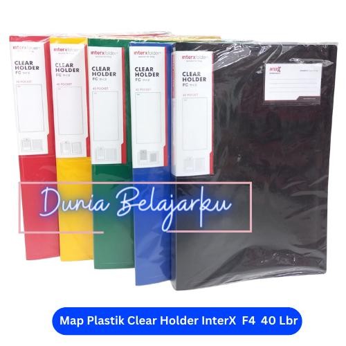 

Pilihan- Map Plastik Clear Holder Interx Document Keeper F4 Display Book 40 Lbr