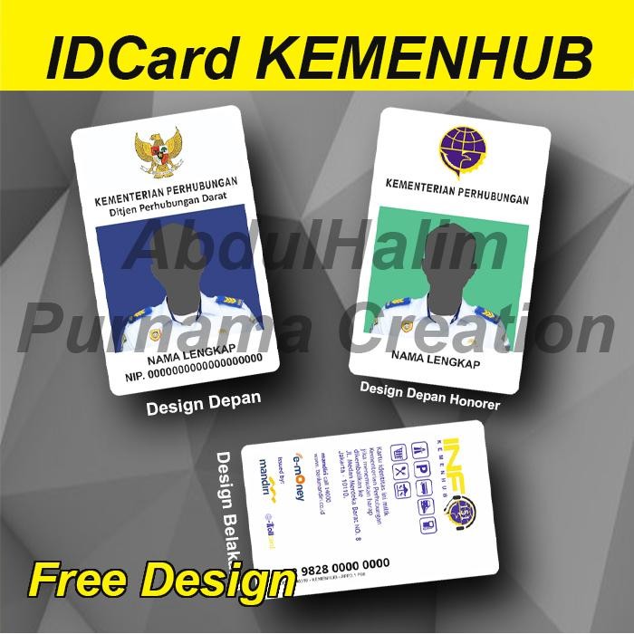 

Pilihan- Id Card Idcard Kemenhub Kementerian Perhubungan Free Design