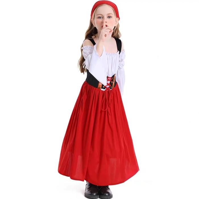 Germany Bavarian Costume Halloween Kostum Anak Negara Jerman Midi Dress