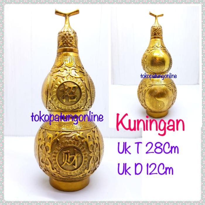 Pajangan Holo Labu Wu Lou Kuningan Jumbo Yinyang