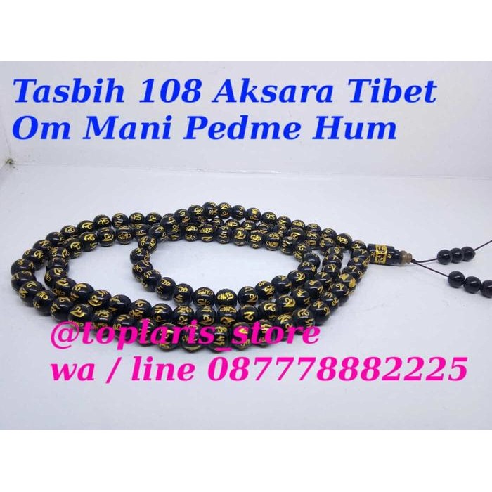 Tasbih 108 Butir Aksara Tibet Om Mani Pedme Hum