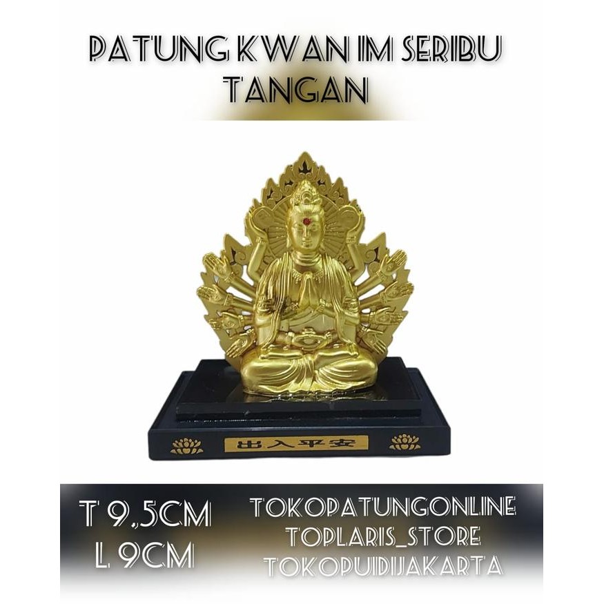 Patung Kwan Im Seribu Tangan Kuningan