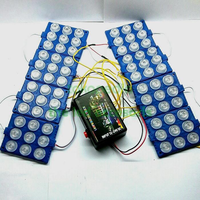 Terbatas Modul Strobo Lampu Kolong Bak Truck Led 12 Mode Dengan Led 12V 24V Terlariss 