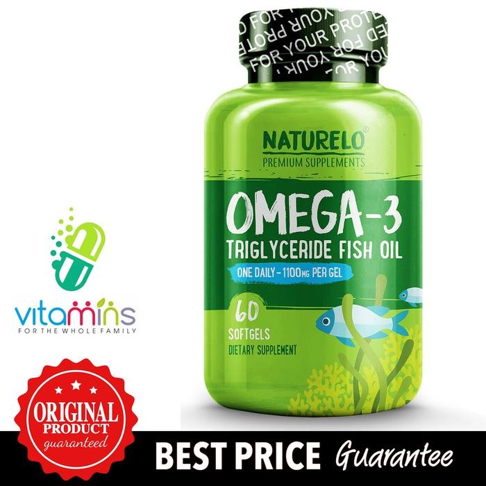 NATURELO - Premium Omega-3 Fish Oil - 60 softgels