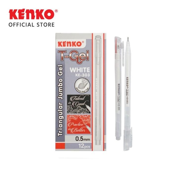 

KENKO GEL PEN KE-303 (T-Gel /Triangular) -white