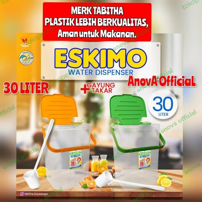 TOPLES ES PLUS GAYUNG 30 LITER . ESKIMO TABITHA . TEMPAT ES BUAH .