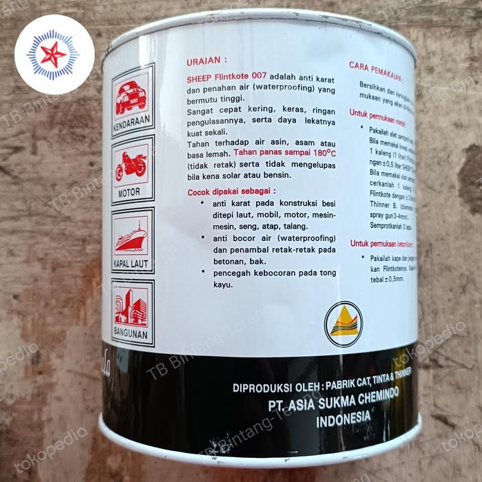 Sheep Flinkote Plingkut Feninkut Cat Anti Karat Anti Bocor 1 Kg