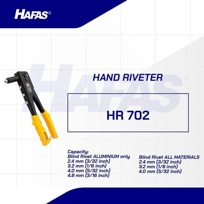 JUAL Hand Riveter, Tang Rivet SRC HR-702