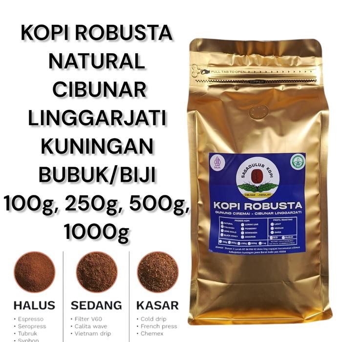 

Pilihan- Kopi Bubuk Robusta Natural Cibunar Linggajati Kuningan Jawa Barat
