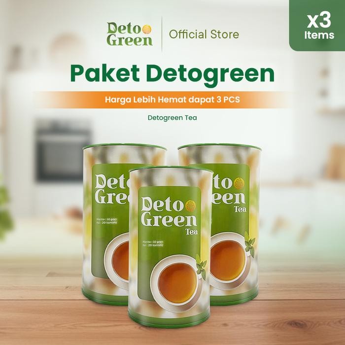 

Pilihan- Detogreen Teh Paket 3 Minuman Teh Hijau 50 Gram