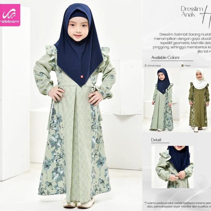 ORIGINAL [GAMIS ANAK] SARIMBIT SARANG HUZLAH RABBANI / DRESSCUTE SARIMBIT SARANG HUZLAH RABBANI