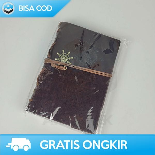 

Buku Harian Daily Notebook Design Retro Binder Aesthetic Bahan Kulit