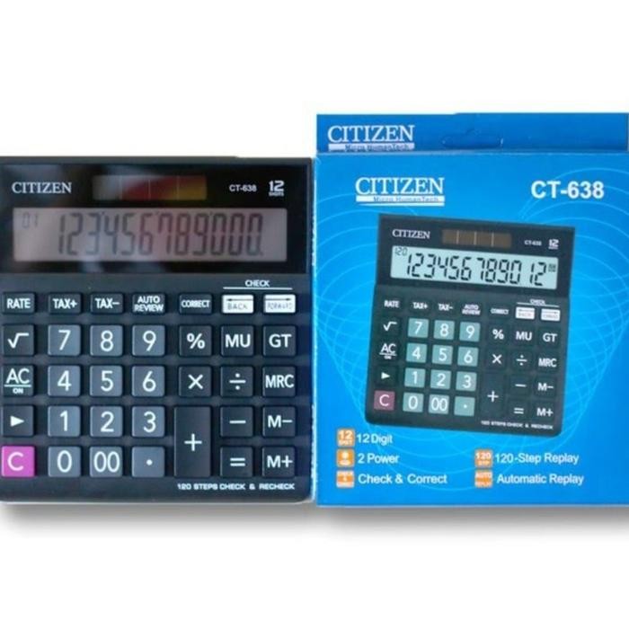 

Bisa Termin! Kalkulator Citizen Ct-638 Check & Correct 12 Digit Calculator Ct638