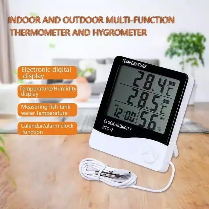 Pilihan- Htc-2 Thermometer Hygrometer Terl4Ris / Alat Pengukur Suhu Ruangan Ori