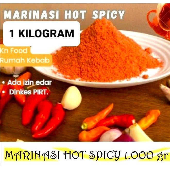 

Tepung Bumbu Marinasi Ayam Goreng Pedas Fried Chicken Hot Spicy 1 Kg