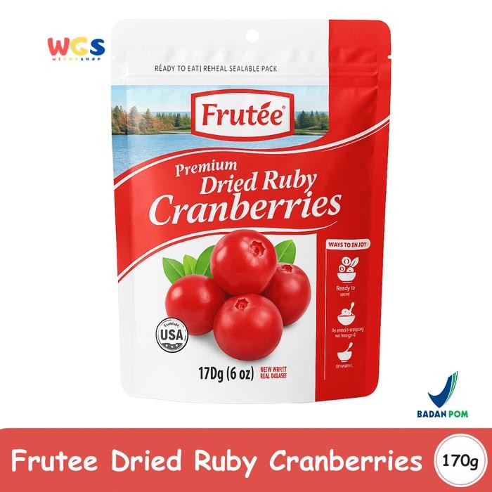 

Frutee Dried Ruby Cranberries 170g Cranberry Kering Premium Siap Santap dari USA