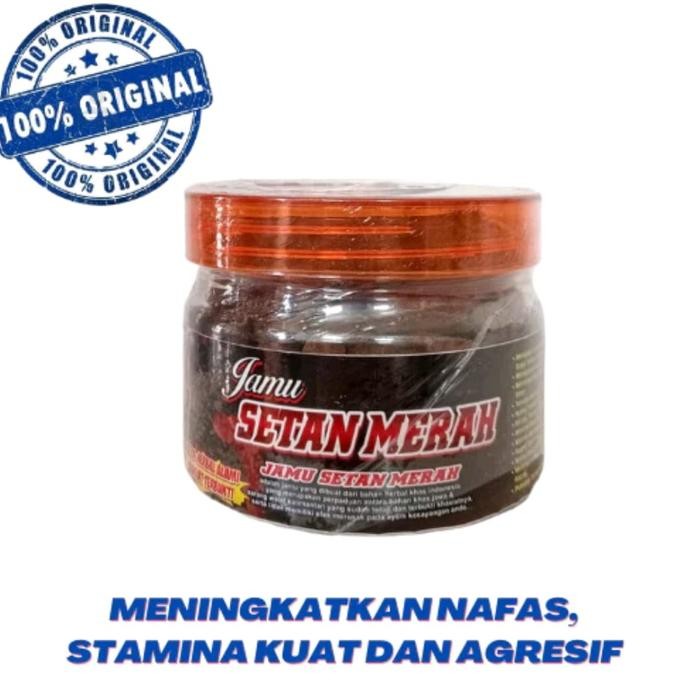 JAMU SETAN MERAH BOTOL TOPLES JAMU AYAM JAGO STAMINA AGRESIF AYAM JAGO