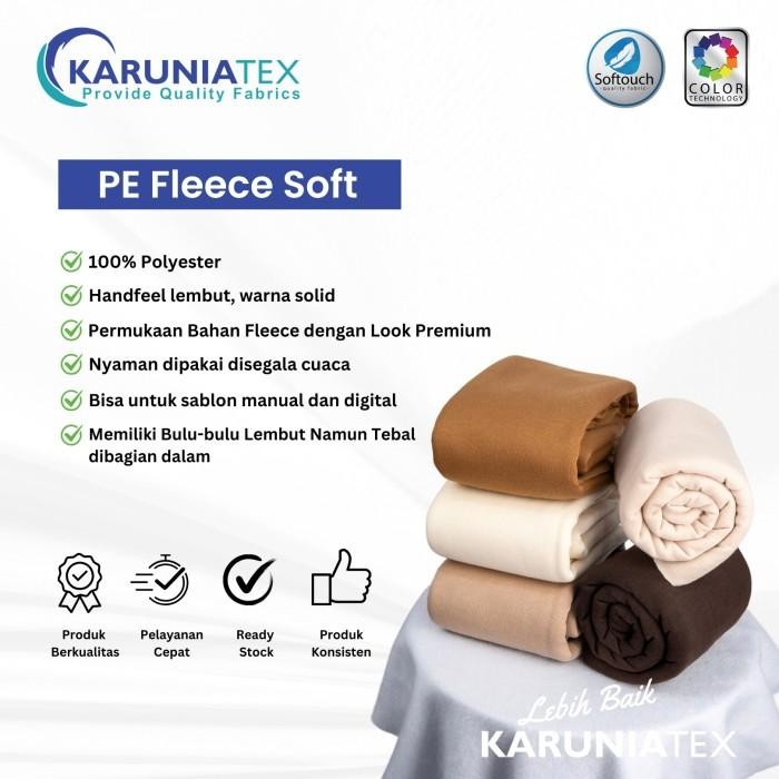 

KAIN FLEECE PE SOFT 20S KILOAN BROKEN WHITE KARUNIA TEXTILE KODE 718