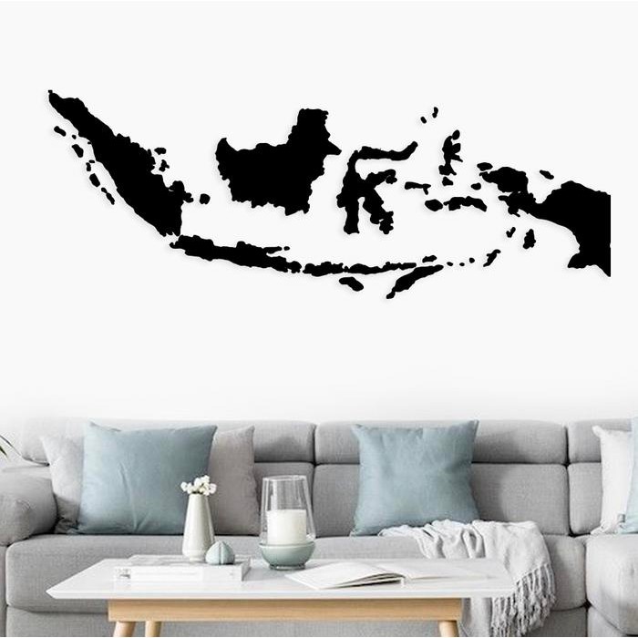 BOOM SALE Peta Indonesia Wall Sticker Acrylic Timbul Dekorasi Hiasan Dinding