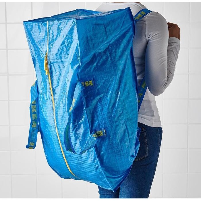 Kantong Laundry Bag Model Tas Ransel Tas Plastik Biru