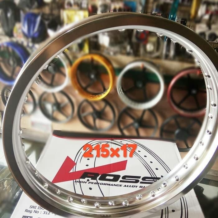 PAKETAN VELG V ROSSI WM UKURAN 185 DAN 215 RING 17 SILVER POLOS