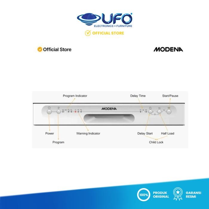 MODENA Mesin Cuci Piring Dishwasher WP-1200-FDWH
