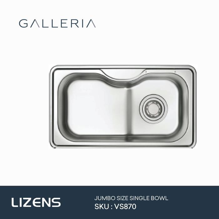 SIAPKIRIM Lizens Jumbo Bowl Kitchen Sink VS870/ Bak Cuci Piring READY STOCK