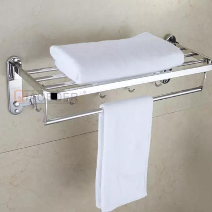 Ikea Livien - Rak Handuk Stainless 304 Model Lipat. Jemuran Handuk .Gantungan Handuk