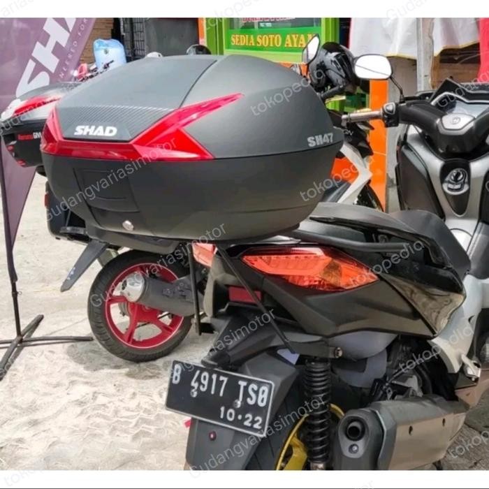 breket box xmax 300/xmax 250 asli merek shad promo