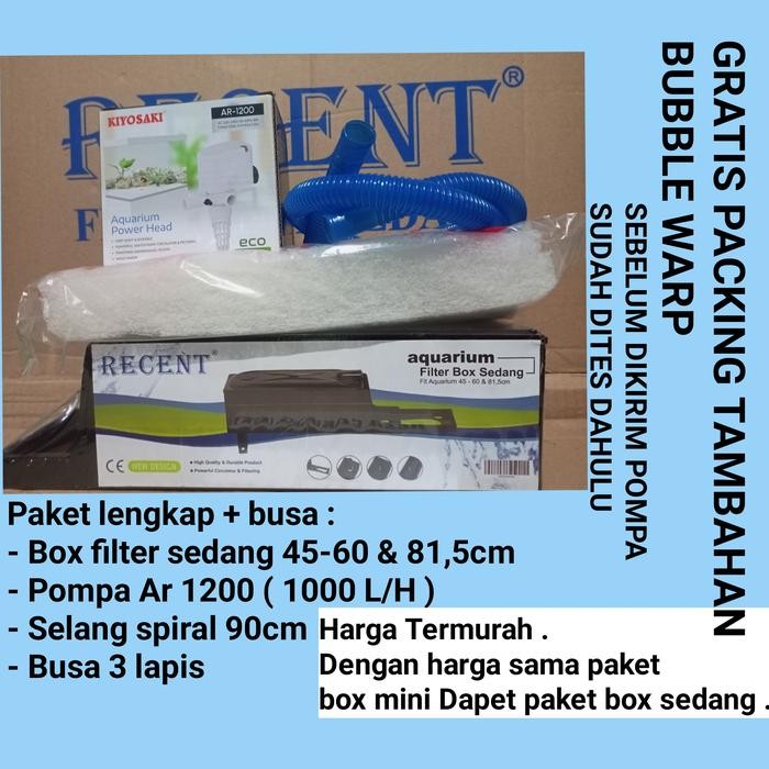 PAKET BOX FILTER SEDANG / BOX FILTER / TOP FILTER/ BOX FILTER AQUARIUM