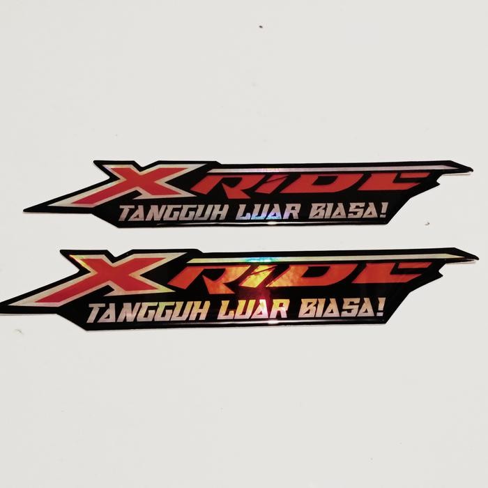 emblem Yamaha X-Ride xride sepasang logo stiker timbul embos