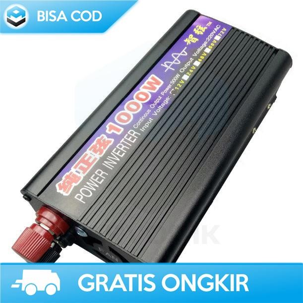 CAR POWER INVERTER MOBIL DC KE AC PURE SINE WAVE 1000 WATT TAFFWARE