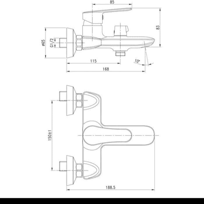WASSER KRAN BATHUP PANAS DINGIN MBT X610