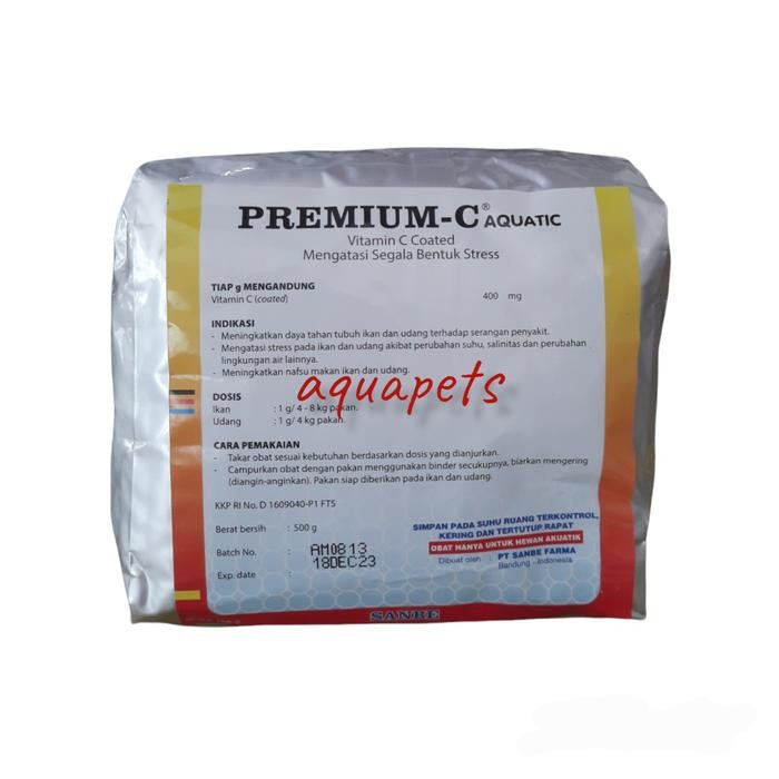 TERLARIS  PREMIUM C AQUATIC SANBE VITAMIN C IKAN DAN UDANG 500GR