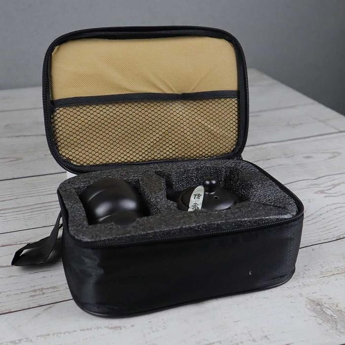 POCI TEKO TEH KERAMIK TANAH LIAT SET + 4 CANGKIR +TAS HOMADISE TEAPOT