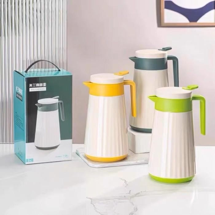 TEKO THERMOS AIR PANAS 1LITER - TEKO KACA VACUM FREE STICKER