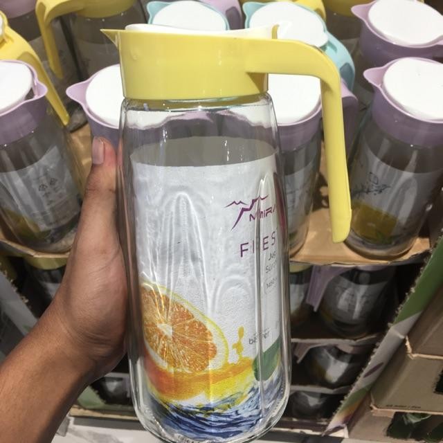 BOTOL WATER JUG WADAH MINYAK GORENG KACA 1,4 LITER TEKO AIR - FIESTA